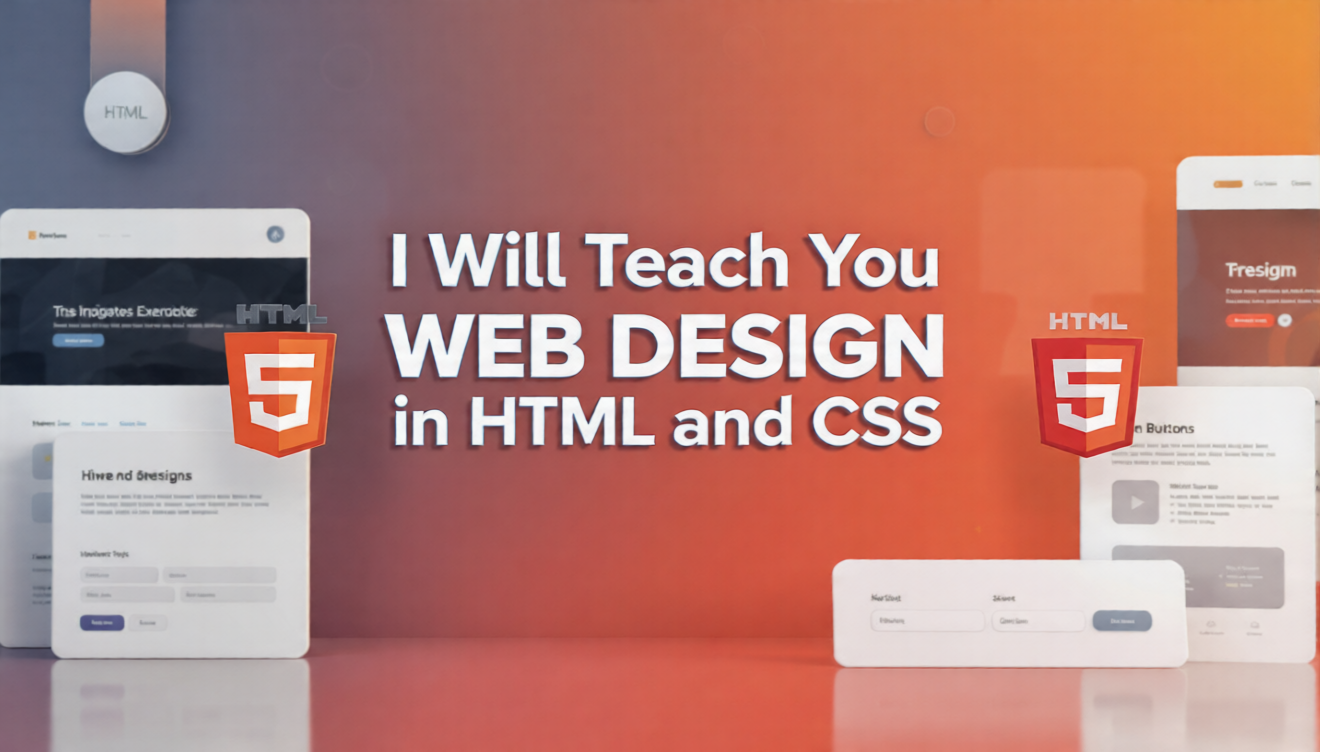 I Will Teach You How To Design Websites Using HTML and CSS